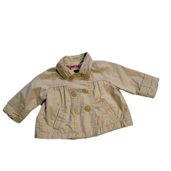 Baby Gap Toddler Girls  Khaki Floral Jacket, Size 5‎ Years - Picture 1 of 7